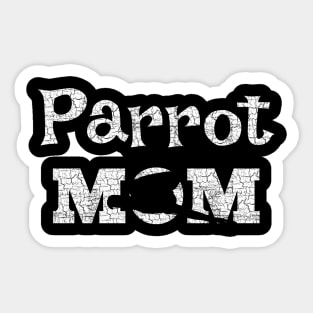 Parrot Mom Macaw Distressed Sticker